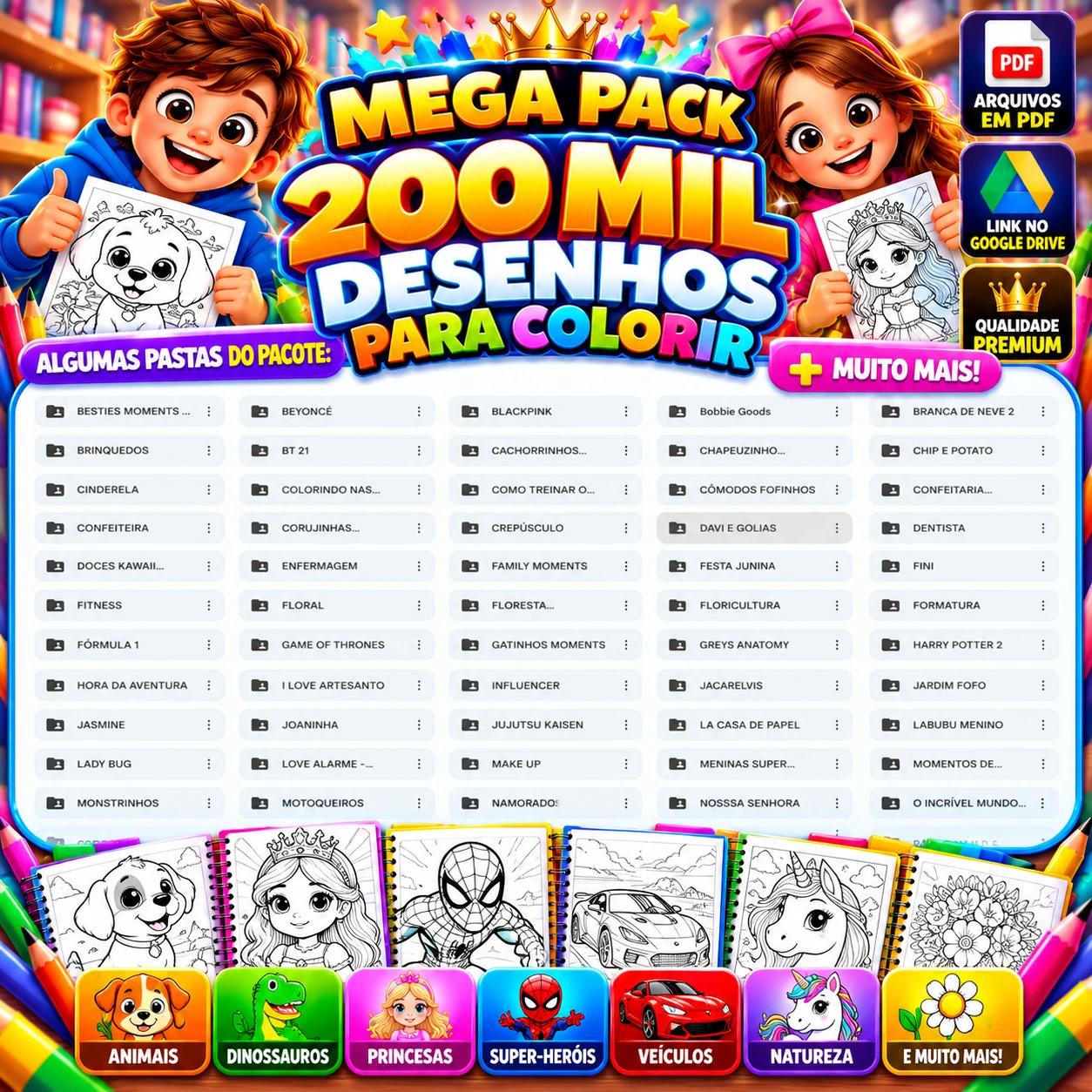 200 Mil Desenhos Para Colorir Infantil - Mega Pack PDF Drive